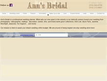 Tablet Screenshot of annbridal.net